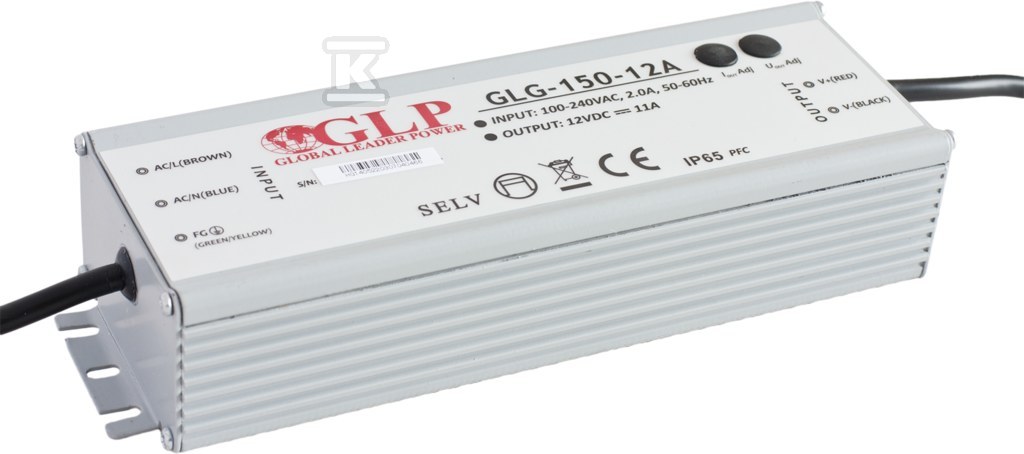 Zasilacz LED GLP 12V 12,5A 150W GLG-150-12A - obrazek 1
