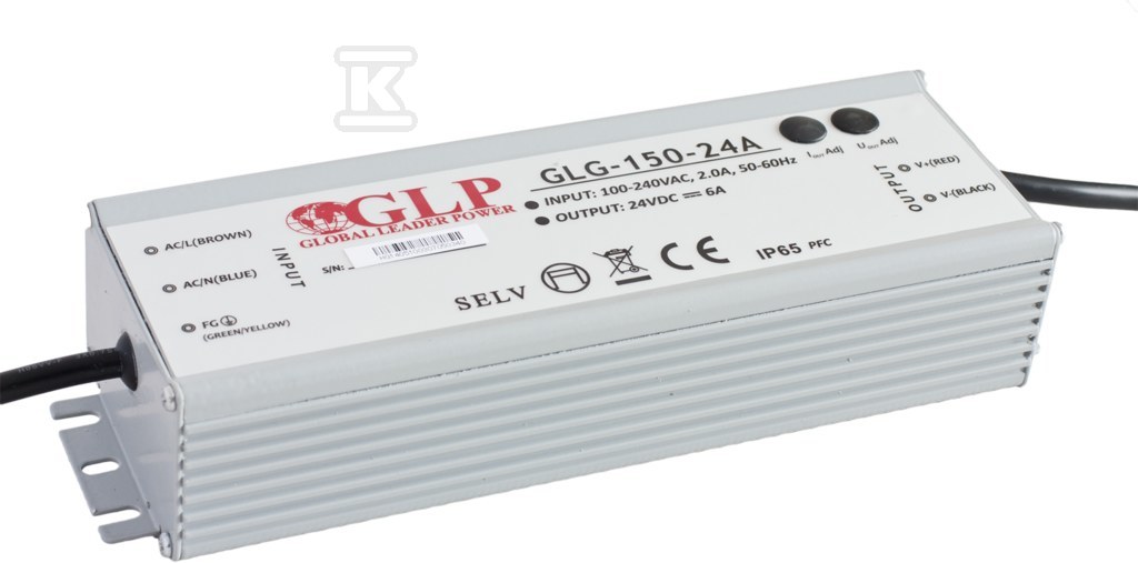 Zasilacz LED GLP 24V 6A 150W GLG-150-24A - obrazek 1