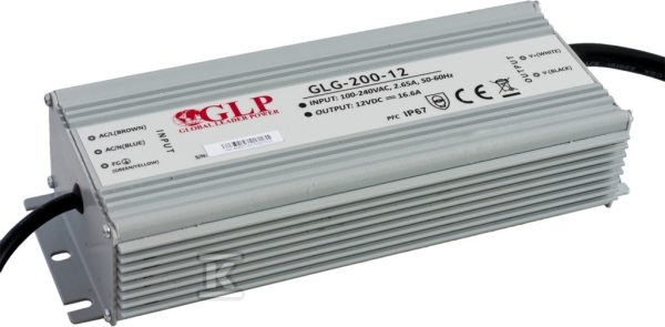 Zasilacz LED GLP 12V 16,7A 200W GLG-200-12