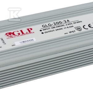 Zasilacz LED GLP 24V 8,3A 200W GLG-200-24 Zasilacz LED GLP 24V 8,3A 200W GLG-200-24