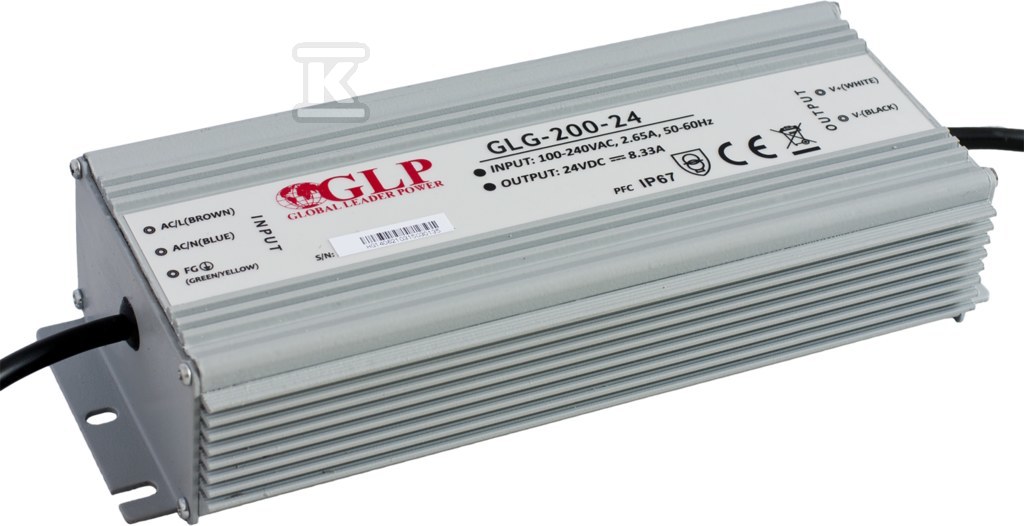 Zasilacz LED GLP 24V 8,3A 200W GLG-200-24 - obrazek 1