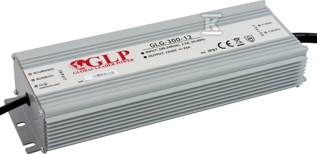 Zasilacz LED GLP 12V 25A 300W GLG-300-12 - obrazek 1