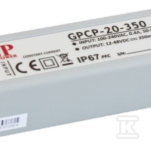 Zasilacz LED GLP 350mA/9-48V, GPCP GPCP-20-350 Zasilacz LED GLP 350mA/9-48V, GPCP GPCP-20-350