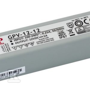 Zasilacz LED GLP 12V 1A 12W GPV-12-12 Zasilacz LED GLP 12V 1A 12W GPV-12-12