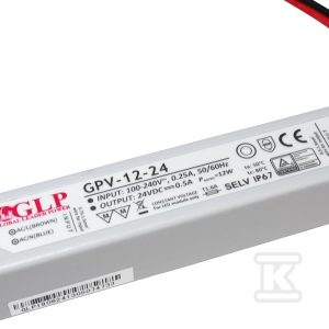Zasilacz LED GLP 24V 0,5A 12W GPV-12-24 Zasilacz LED GLP 24V 0,5A 12W GPV-12-24