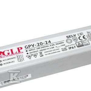 Zasilacz LED GLP 24V 1A 20W GPV-20-24 Zasilacz LED GLP 24V 1A 20W GPV-20-24