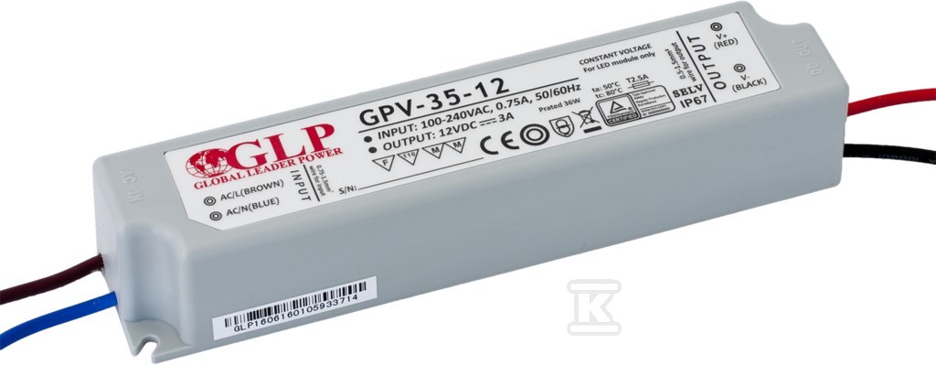 Zasilacz LED GLP 5V 6A 35W GPV-35-5 - obrazek 1