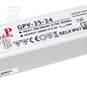 Zasilacz LED GLP 24V 1,5A 35W GPV-35-24 Zasilacz LED GLP 24V 1,5A 35W GPV-35-24