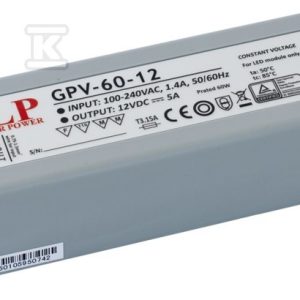 Zasilacz LED GLP 15V 4A 60W GPV-60-15 Zasilacz LED GLP 15V 4A 60W GPV-60-15