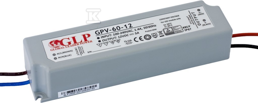 Zasilacz LED GLP 15V 4A 60W GPV-60-15 - obrazek 1