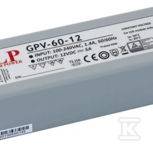 Zasilacz LED GLP 36V 1,67A 60W GPV-60-36 Zasilacz LED GLP 36V 1,67A 60W GPV-60-36