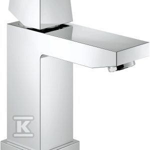 Bateria umywalkowa Eurocube Rozmiar S, chrom, głowica ceramiczna 28 mm, ogranicznik przepływu 5,7 l/min, system szybkiego montażu 2313200E Bateria umywalkowa Eurocube Rozmiar S, chrom, głowica ceramiczna 28 mm, ogranicznik przepływu 5,7 l/min, system szybkiego montażu 2313200E