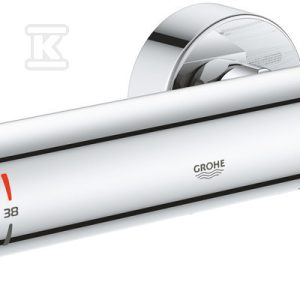 Bateria prysznicowa GROHE Grohtherm 1000 Performance – termostatyczna, chrom, blokada bezpieczeństwa SafeStop, izolowany metalowy korpus CoolTouch, oszczędnościowy przycisk Eco, radełkowane uchwyty 34827000 Bateria prysznicowa GROHE Grohtherm 1000 Performance – termostatyczna, chrom, blokada bezpieczeństwa SafeStop, izolowany metalowy korpus CoolTouch, oszczędnościowy przycisk Eco, radełkowane uchwyty 34827000