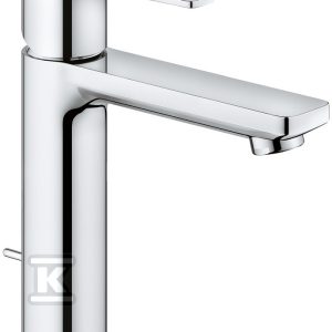 Bateria umywalkowa Lineare Rozmiar S, chrom, głowica ceramiczna 28 mm, ogranicznik temperatury, zestaw odpływowy z drążkiem 32114001 Bateria umywalkowa Lineare Rozmiar S, chrom, głowica ceramiczna 28 mm, ogranicznik temperatury, zestaw odpływowy z drążkiem 32114001