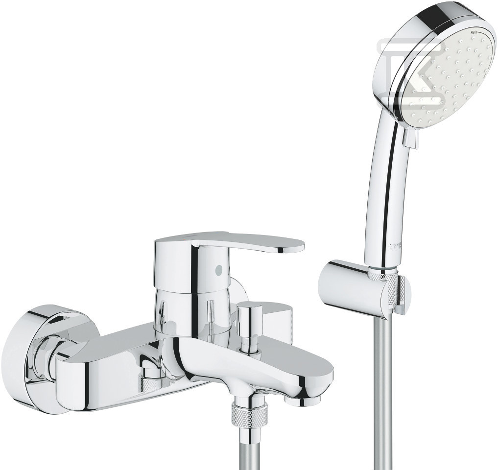 Bateria wannowa z prysznicem Eurostyle Cosmopolitan, chrom, montaż naścienny, głowica 46mm 3359220A - obrazek 1