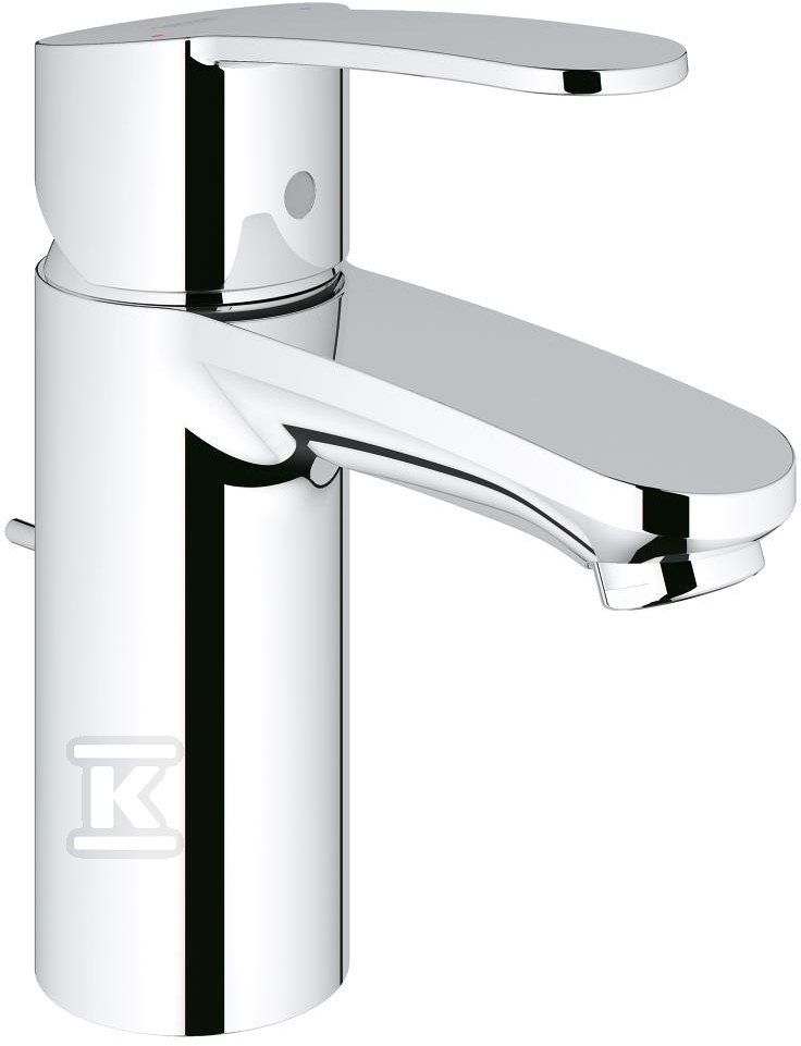 Bateria umywalkowa Eurostyle Cosmopolitan Rozmiar S, chrom, głowica ceramiczna 35 mm, ogranicznik temperatury, ogranicznik przepływu 5,7 l/min, zestaw odpływowy z drążkiem 3355220E - obrazek 1