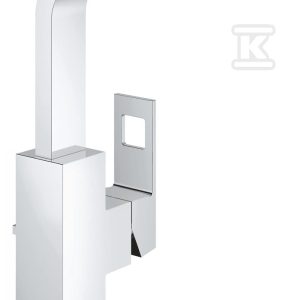 Bateria umywalkowa Eurocube Rozmiar L, chrom, głowica ceramiczna 28 mm, obrotowa wylewka, ogranicznik temperatury, ogranicznik przepływu 5,7 l/min, zestaw odpływowy z drążkiem 2313500E Bateria umywalkowa Eurocube Rozmiar L, chrom, głowica ceramiczna 28 mm, obrotowa wylewka, ogranicznik temperatury, ogranicznik przepływu 5,7 l/min, zestaw odpływowy z drążkiem 2313500E