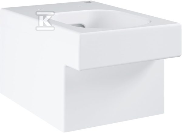Miska WC wisząca Cube Ceramics, biała, bez kołnierza, PureGuard, ukryte mocowania 3924500H