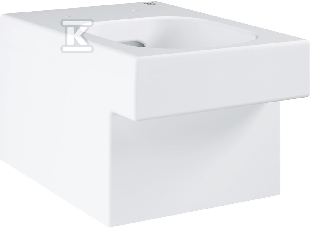 Miska WC wisząca Cube Ceramics, biała, bez kołnierza, PureGuard, ukryte mocowania 3924500H - obrazek 1