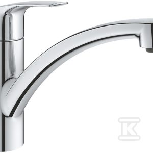 Bateria zlewozmywakowa Eurosmart jednouchwytowa bateria zlewozmywakowa, chrom, głowica ceramiczna 35 mm, średnia wylewka, kąt obrotu wylewki 90°, głowica oszczędnościowa SilkMove ES 30260003 Bateria zlewozmywakowa Eurosmart jednouchwytowa bateria zlewozmywakowa, chrom, głowica ceramiczna 35 mm, średnia wylewka, kąt obrotu wylewki 90°, głowica oszczędnościowa SilkMove ES 30260003