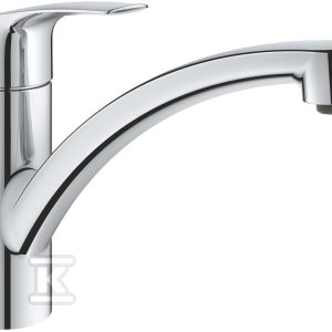 Bateria zlewozmywakowa Eurosmart jednouchwytowa bateria zlewozmywakowa, chrom, głowica ceramiczna 35 mm, obracana wylewka średniej wysokości, kąt obrotu wylewki 140°, ogranicznik przepływu Water Saving 3328130E Bateria zlewozmywakowa Eurosmart jednouchwytowa bateria zlewozmywakowa, chrom, głowica ceramiczna 35 mm, obracana wylewka średniej wysokości, kąt obrotu wylewki 140°, ogranicznik przepływu Water Saving 3328130E