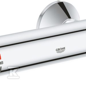 Bateria prysznicowa GROHE Grohtherm 1000 – termostatyczna, z zestawem prysznicowym, chrom, blokada bezpieczeństwa SafeStop, izolowany metalowy korpus CoolTouch, oszczędnościowy przycisk Eco, radełkowane uchwyty 34814003 Bateria prysznicowa GROHE Grohtherm 1000 – termostatyczna, z zestawem prysznicowym, chrom, blokada bezpieczeństwa SafeStop, izolowany metalowy korpus CoolTouch, oszczędnościowy przycisk Eco, radełkowane uchwyty 34814003