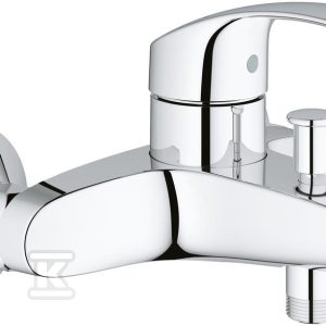 Bateria wannowa jednouchwytowa Eurosmart – chrom, montaż ścienny, głowica ceramiczna 35 mm, z ogranicznikiem temperatury 33300002