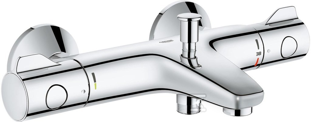 Bateria wannowa GROHE Grohtherm 800 - termostatyczna, DN 15, chrom, przełącznik wanna/prysznic, głowica ceramiczna 34567000 - obrazek 1