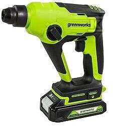 Młotowiertarka udarowa akumulatorowa Greenworks GD24SDS1 24V + bateria 4Ah + ładowarka DLU469