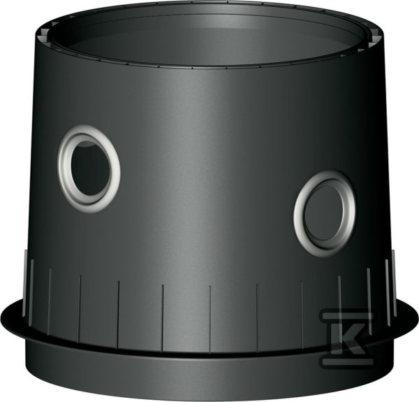 Nadbudowa teleskopowa MAXI-160 D600 H600, wloty DN160, z uszczelką, do zbiornika CARAT XL od poj. 8500L i PLATIN XL od poj. 10000L, kolor czarny 371018