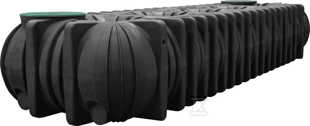 Zbiornik podziemny na deszczówkę PEHD PLATIN XL 15000L, płaski, bez nadbudowy, kolor czarny 390823 - obrazek 1