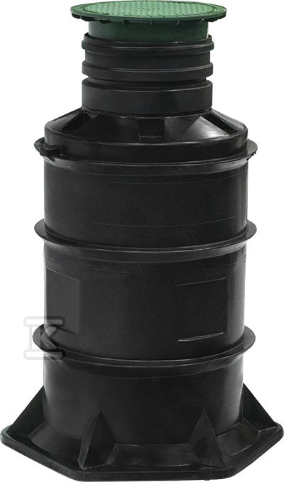 Zbiornik technologiczny / pompowni / studni chłonnej PEHD 740x400T SL-TECH, D740mm, pojemność 500L, H=1660mm, podziemny, cylindryczny, nadbudowa D400 H500 (kod 330341), wersja bez pokrywy teleskopowej D400 (kod 340114) W-155-T - obrazek 1