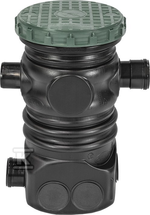 Filtr zewnętrzny koszykowy D300 do studzienki deszczowej, pokrywa gwintowana W-333TG