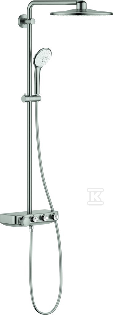 System prysznicowy z termostatem Euphoria SmartControl 310 Duo, stal nierdzewna ramię 450mm, deszczownica, słuchawka, wąż 1750mm 26507DC0 - obrazek 1