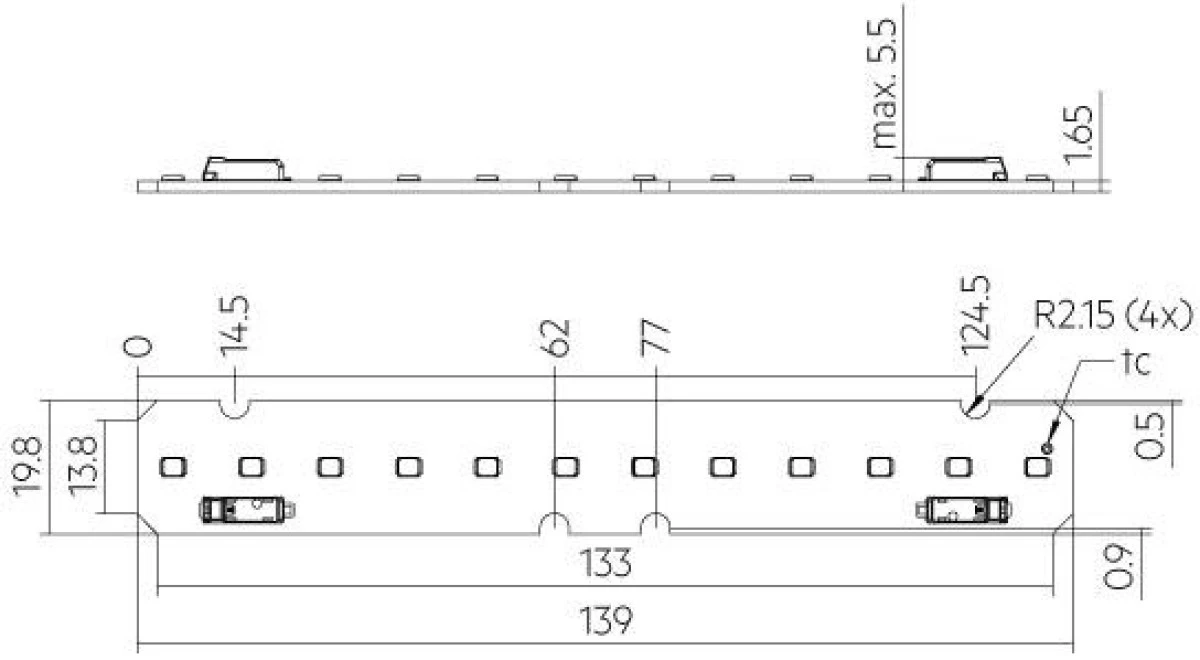 LLE 20x140mm 650lm 830 HV SNC4 Moduł LED liniowy ESSENCE TRIDONIC ‑ 28005975 - obrazek 2
