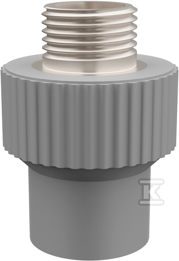 Złączka okrągła PPR szara 25-1/2"GZ BSPP-G GF Aquasystem 4301702532921 - obrazek 1