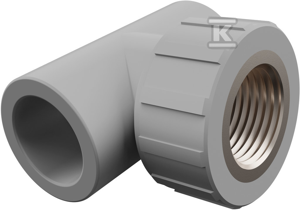 Trójnik z gwintem PPRC szary 1/2"GW-20 GF Aquasystem 4301902010021 - obrazek 1