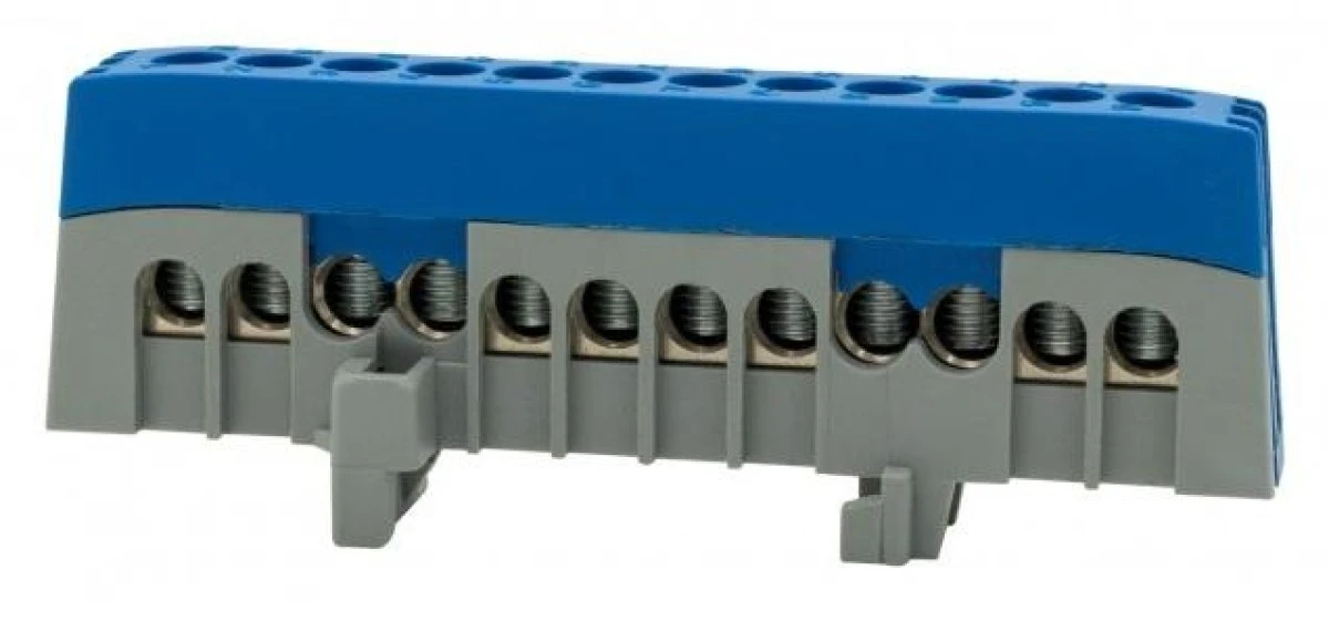 Listwa ochronna ZPI 12‑modułowa (12x16mm2) IP20 AL/CU ‑ niebieska - obrazek 1