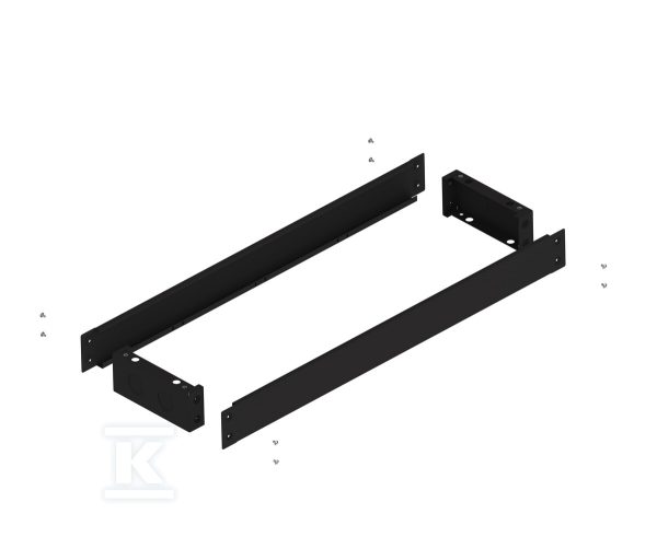 Cokół PHN1 D2.5-W4 o wysokości 100 mm RAL9005 do obudów LXN250 o szerokości 4 (1050) ETI Polam 001336938