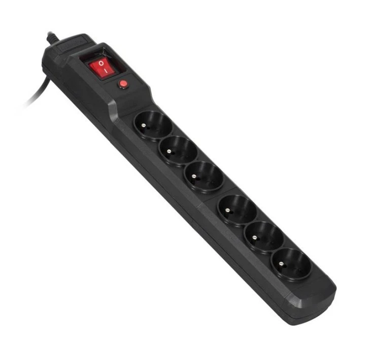 Listwa przeciwprzepięciowa Activejet ACJ Combo 6gn 1,5m (6 x UTE 10 A 1,5m kolor czarny) - obrazek 3