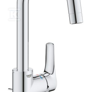 Bateria umywalkowa Grohe Eurosmart jednouchwytowa, rozmiar L, chrom, ogranicznik przepływu 5,7 l/min., głowica Ceramiczna 28 mm, zestaw odpływowy z drążkiem 23537003 Bateria umywalkowa Grohe Eurosmart jednouchwytowa, rozmiar L, chrom, ogranicznik przepływu 5,7 l/min., głowica Ceramiczna 28 mm, zestaw odpływowy z drążkiem 23537003