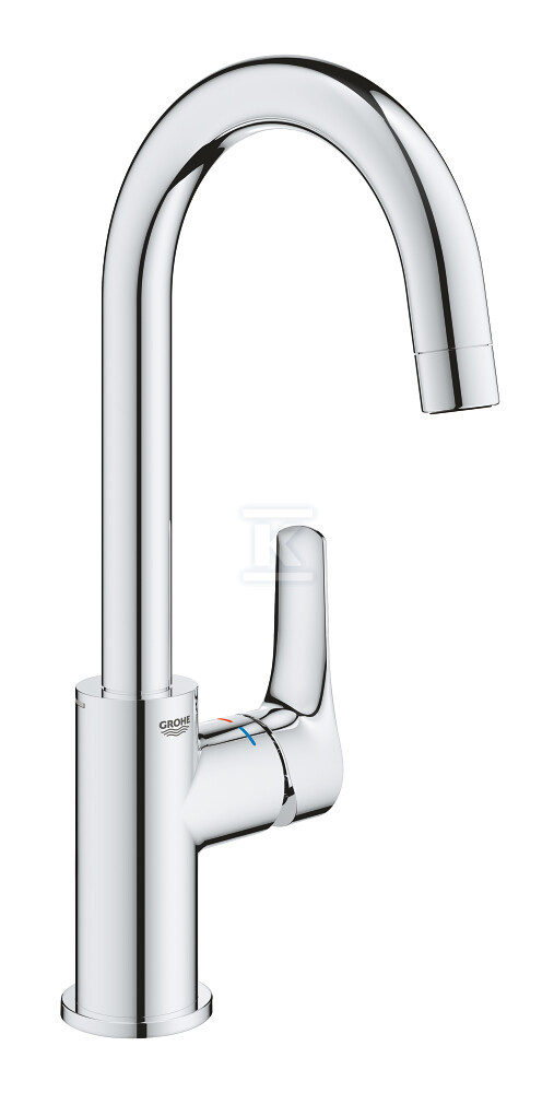 Bateria umywalkowa Grohe Eurosmart jednouchwytowa, rozmiar L, chrom, ogranicznik przepływu 5,7 l/min., głowica Ceramiczna 28 mm, korek push-open 23970003 - obrazek 1