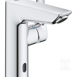 Bateria umywalkowa Grohe Eurosmart jednouchwytowa, rozmiar M, chrom, ogranicznik przepływu 5,7 l/min., głowica Ceramiczna 28 mm, bez zestawu odpływowego, osobne kanały wodne, 2w1 – obsługa manualna i bezdotykowa 23975003 Bateria umywalkowa Grohe Eurosmart jednouchwytowa, rozmiar M, chrom, ogranicznik przepływu 5,7 l/min., głowica Ceramiczna 28 mm, bez zestawu odpływowego, osobne kanały wodne, 2w1 – obsługa manualna i bezdotykowa 23975003
