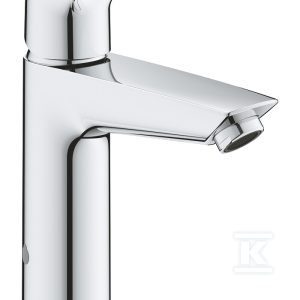 Bateria umywalkowa Grohe Eurosmart jednouchwytowa, rozmiar M, chrom, głowica Ceramiczna 28 mm, osobne kanały wodne, bez zestawu odpływowego, ochrona przed oparzeniami, regulator strumienia laminarnego 23987003 Bateria umywalkowa Grohe Eurosmart jednouchwytowa, rozmiar M, chrom, głowica Ceramiczna 28 mm, osobne kanały wodne, bez zestawu odpływowego, ochrona przed oparzeniami, regulator strumienia laminarnego 23987003