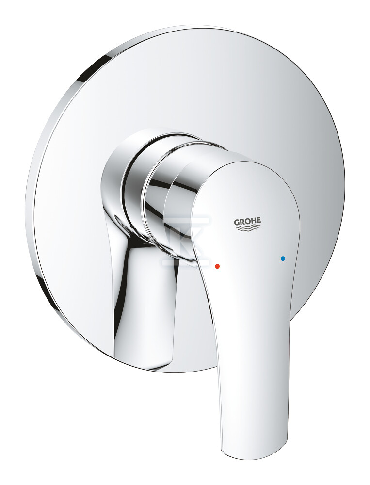 Bateria Eurosmart jednouchwytowa do obsługi jednego wyjścia wody, chrom, montaż ścienny podtynkowy, głowica Ceramiczna 46 mm, metalowa rozeta, metalowa dźwignia 24042003 - obrazek 1