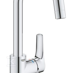 Bateria umywalkowa Grohe Eurosmart jednouchwytowa, rozmiar L, chrom, ogranicznik przepływu 5,7 l/min., głowica Ceramiczna 28 mm, opuszczany łańcuszek 23743003 Bateria umywalkowa Grohe Eurosmart jednouchwytowa, rozmiar L, chrom, ogranicznik przepływu 5,7 l/min., głowica Ceramiczna 28 mm, opuszczany łańcuszek 23743003