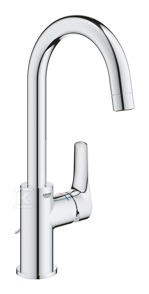 Bateria umywalkowa Grohe Eurosmart jednouchwytowa, rozmiar L, chrom, ogranicznik przepływu 5,7 l/min., głowica Ceramiczna 28 mm, opuszczany łańcuszek 23743003 - obrazek 1