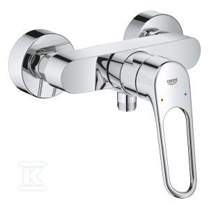 Bateria prysznicowa Eurosmart, jednouchwytowa, chrom, 35 mm, montaż naścienny, metalowa dźwignia, ogranicznik temperatury 25242003 Bateria prysznicowa Eurosmart, jednouchwytowa, chrom, 35 mm, montaż naścienny, metalowa dźwignia, ogranicznik temperatury 25242003
