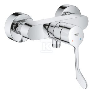 Bateria prysznicowa Grohe Eurosmart jednouchwytowa, chrom, montaż ścienny natynkowy, głowica Ceramiczna 35 mm, ogranicznik temperatury, regulowany ogranicznik przepływu, długa dźwignia 25244003 Bateria prysznicowa Grohe Eurosmart jednouchwytowa, chrom, montaż ścienny natynkowy, głowica Ceramiczna 35 mm, ogranicznik temperatury, regulowany ogranicznik przepływu, długa dźwignia 25244003