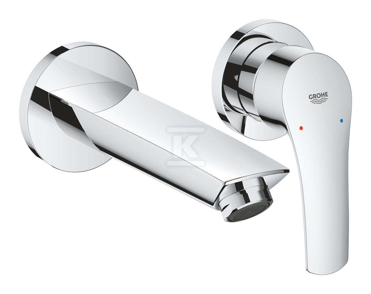 Bateria umywalkowa Grohe Eurosmart 2-otworowa, jednouchwytowa, rozmiar S, chrom, ogranicznik przepływu 5,7 l/min., regulowany perlator, wylewka 171mm 29337003 - obrazek 1